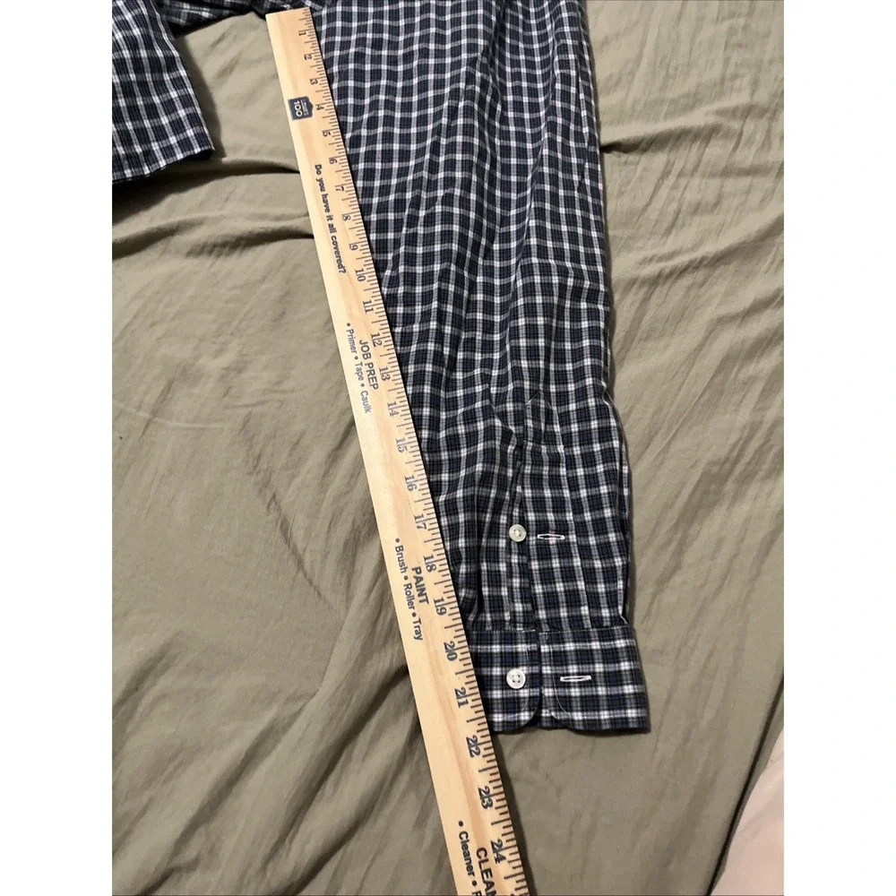 Polo Ralph Lauren Men's Shirt Blue Plaid XL Long Sleeve Button Front Classic Fit